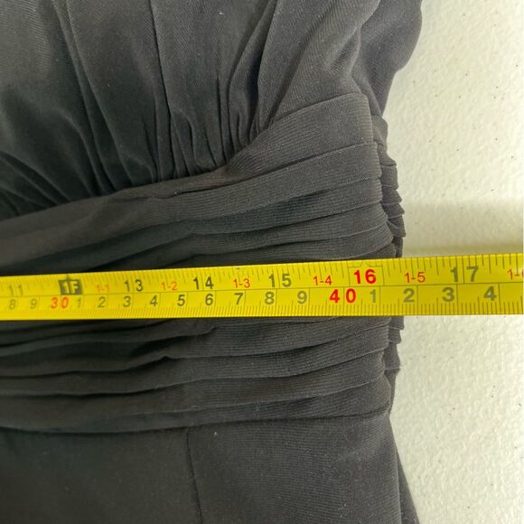 Sangria Black Halter Dress Fabric Flower Keyhole Neckline Empire Waist Women 14 - Picture 12 of 14